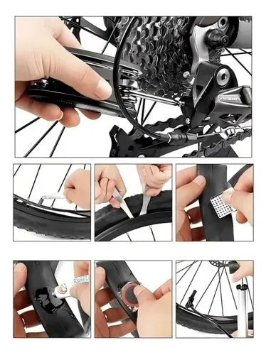 Kit Herramientas Bicicletas Parche Pinchazo Bici Reparación 8