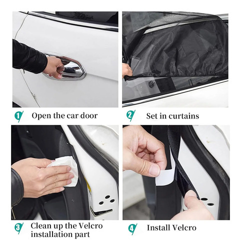 Pack X2 Malla Protector Sol Mosquito Para Ventana Auto 7