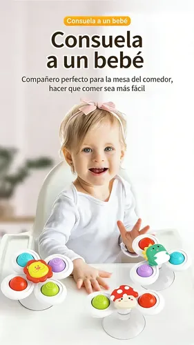 Juguetes Sensorial Giratorios Spinner Con Ventosa Para Bebé 12