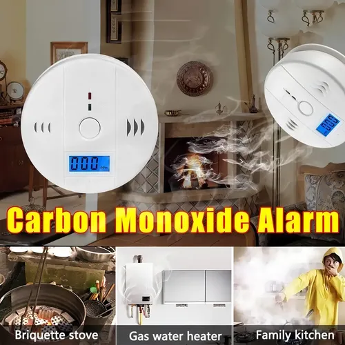 Alarma Detector Monóxido De Carbono Autónomo Digital Lcd Color Blanco 9