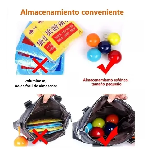 Poncho Capa Impermeable Ultraliviano Portátil Estilo Llavero Aleatorio M 14
