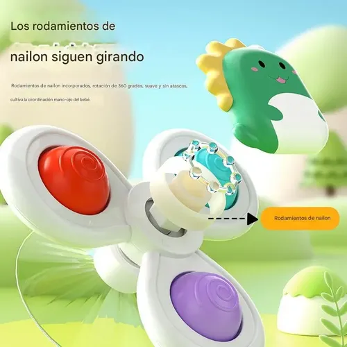 Juguetes Sensorial Giratorios Spinner Con Ventosa Para Bebé 16
