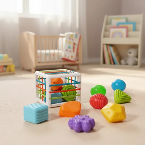 Juguete Interactivo De Habilidad Motora Cubo Montessori Vistoso 13
