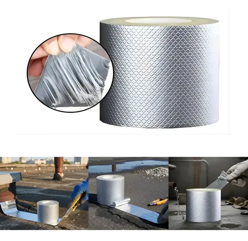 Cinta Sellador Butilo Techo Gotera Impermeable 100mm X 10m Plata 17