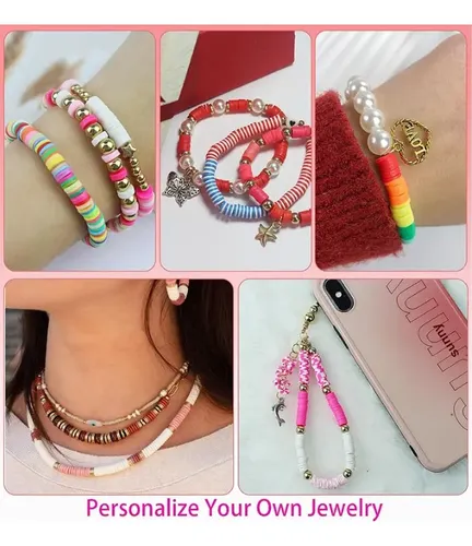 Set Mostacillas Arcilla 24 Color Pulseras Collares Bisuteria Conjunto De Polímero De Adorno De Bricolaje De Cuentas De Arcilla 6000pcs 20 Cm 19 Cm 18