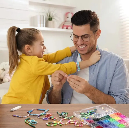 Set Mostacillas Arcilla 24 Color Pulseras Collares Bisuteria Conjunto De Polímero De Adorno De Bricolaje De Cuentas De Arcilla 6000pcs 20 Cm 19 Cm 17