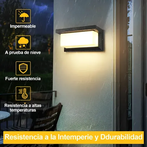 Lámpara Led Moderna Impermeable Ip65 De 24w Para Exterior Negro 5