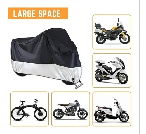 Funda Cubre Bicicleta Moto Carpa 100% Impermea 245*105*125cm Sujeto 5