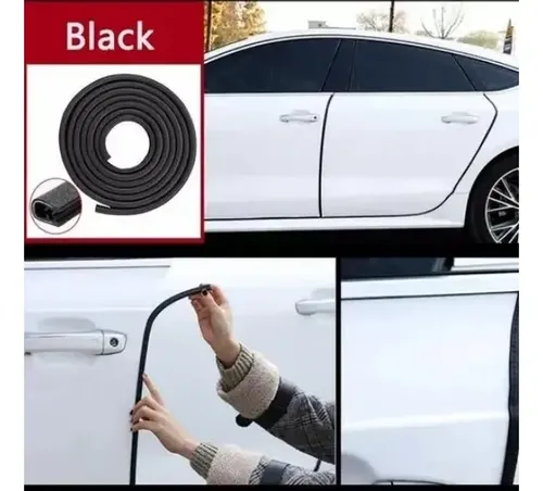 Molduras Protector De Auto Sello Presión Y Capot 10mts Negra Negro 17