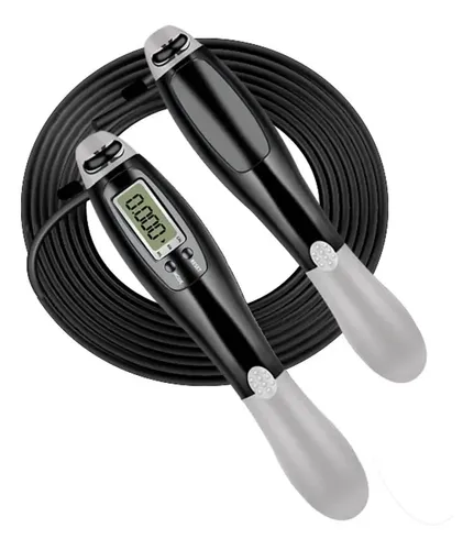 Cuerda De Salto Hota 2 En 1 Ajustable Con Contador Negro 11