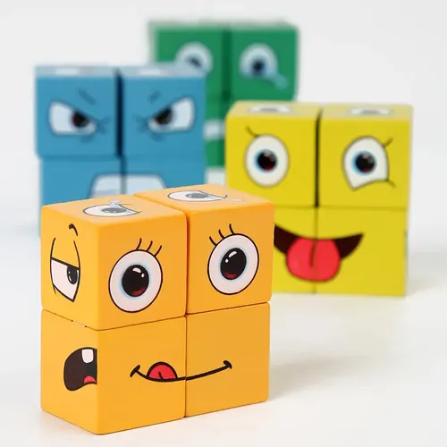 Juego De Puzzle Cubos Didáctico Expresiones Y Emociones 19