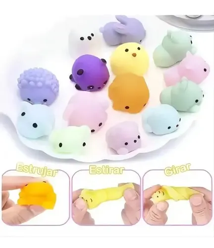 Pack Balde 64 Unidades Squishys Antiestrés Juguete Surtidos Multicolor (surtidos) 6