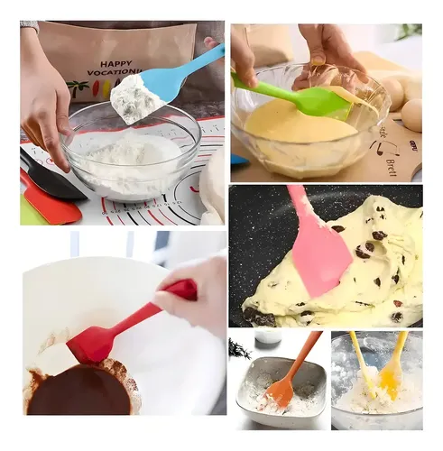 Espátula De Silicona Set De 4 Para Repostería Y Cocina 8