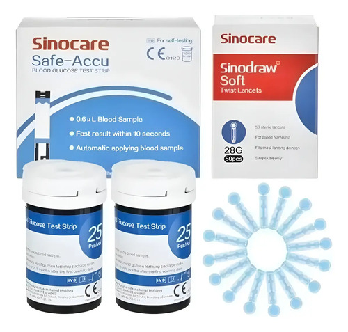 50 Tiras Reactivas Glucosa Glicemia Safe Accu Envio Gratis Blanco 3