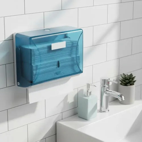 General Dispensador De Papel Toalla Interfoliada Azul Acero 13