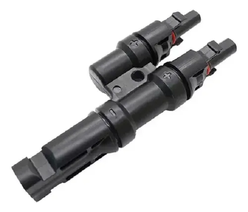 Conector Mc4 Doble (2 En 1 ) Par Macho/hembra Panel Solar Negro 8
