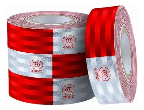 Rollo Cinta Reflectante Bicolor 5cm X 45metros Extra Fuerte 2