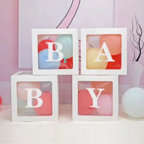 Caja Transparente Para Decoración De Escena De Cumpleaños. 5