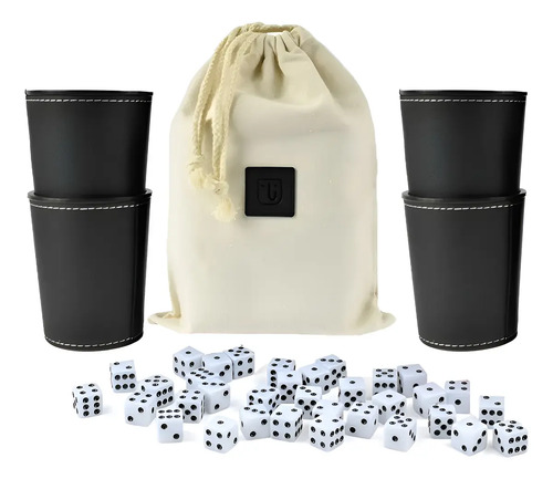 Juego De Mesa Juego De 4 Cachos De Eco Cuero Negro 10