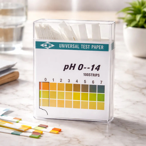 Papel Medicion Ph Profesional 100 Tiras 0-14 Calidad Stgo. Blanco 4