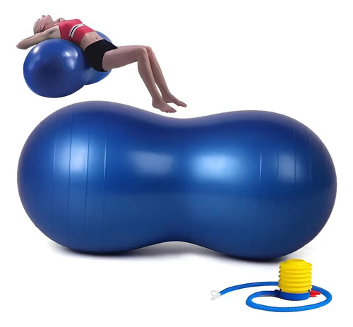 Pelota De Pilates Inaltum Balón Mani Azul Ejercicio Y Yoga 15