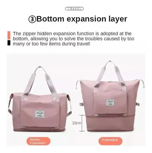 Bolsa Gran Capacidad Para Viajes Hombres Y Mujeres, Deportes Color Negro Lisa 20