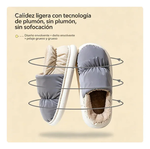 Pantuflas Todo Incluido Impermeables Y De Algodón Polar 4