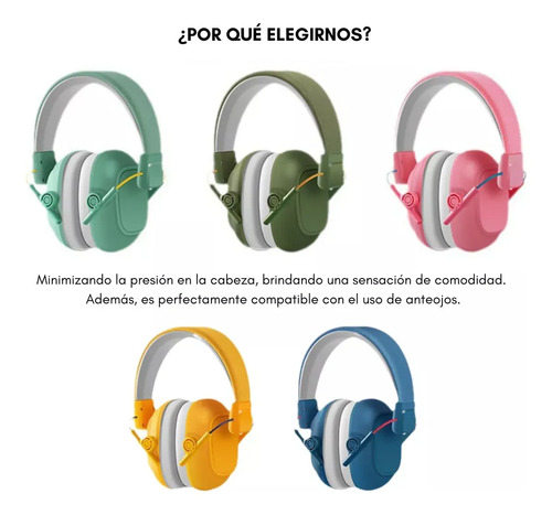 Audífonos Antiruido Niños Y Jóvenes Con Autismo Tdah Rap Color Verde 2