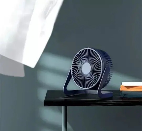 Ventilador Escritorio Usb Mini Fan Ajustable Silencioso 14 Cm Negro Plata 4 20