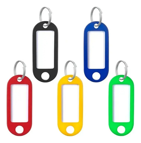 100 Llaveros Etiqueta Identificador Colores Mixtos Surtido Varios Colores 5