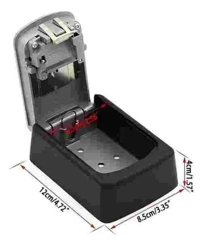 Caja Fuerte De Almacenamiento De Llaves Montada En La Pared Gris 13