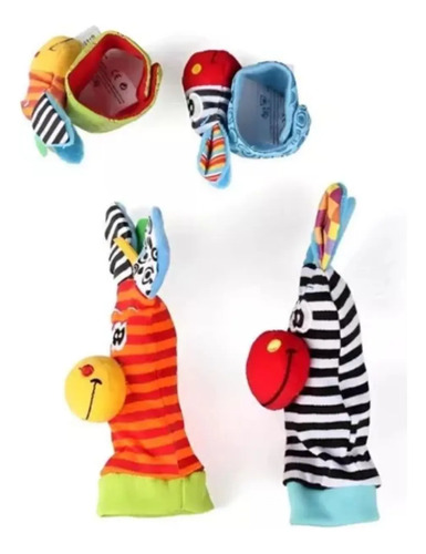 Pack De Calcetines Y Muñequeras Estimulantes Y Sonajeros Multicolores Calcetin 6