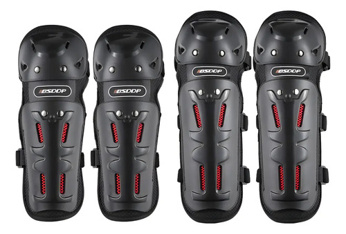 Protecciones Rodilleras Y Coderas Mottoracing Moto / Bici Negro 2