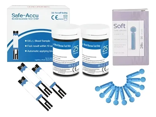 50 Tiras Reactivas Glucosa Glicemia Safe Accu Envio Gratis Blanco 4