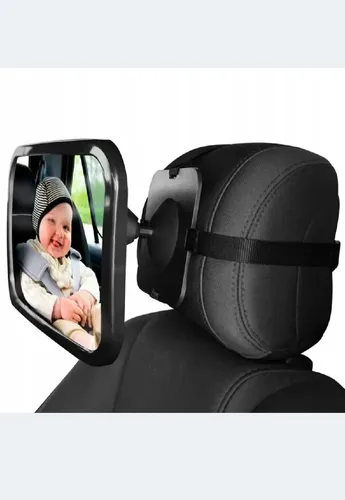 Espejo Retrovisor De Auto Para Seguridad De Niños Negro 7