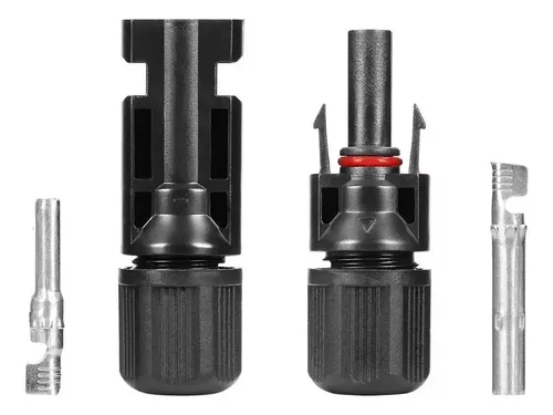 Conector Mc4 Macho Hembra Negro Hota Pack 10 Pares 1000v 30a Ip67 7