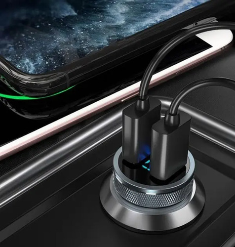 Cargador Auto Essager, Carga Rápida 36 W, Tipo Usb Y Tipo C Plateado 5