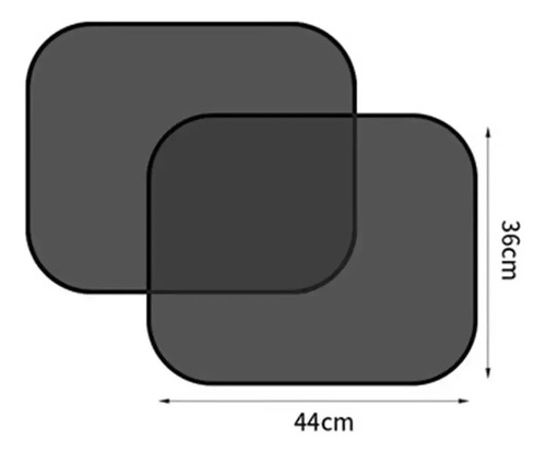 Set 2 Sombrillas Ventana Lateral Negro S 44x36 12