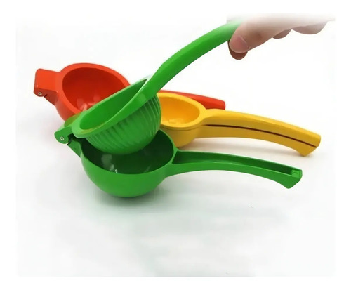 Exprimidor Manual Doble Mango Acero 2-en-1 Cocina Amarillo 14