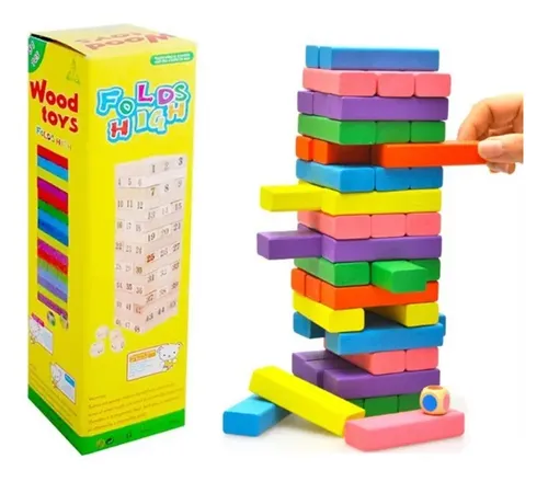 Juego Educativo De Bloques Construcción Coloridos 54 Pieza 18