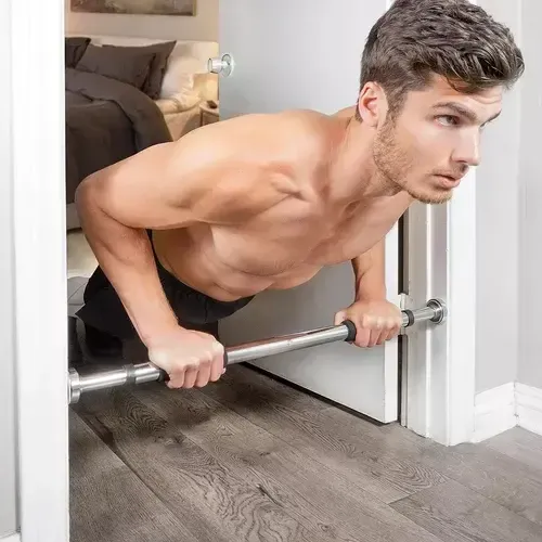 Barra De Ejercicios Ajustable Para Puerta Dominada/flexiones Negro 6