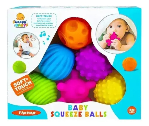 Soft Balls 6 Pelotas Sensoriales Texturizadas Para Bebes 3