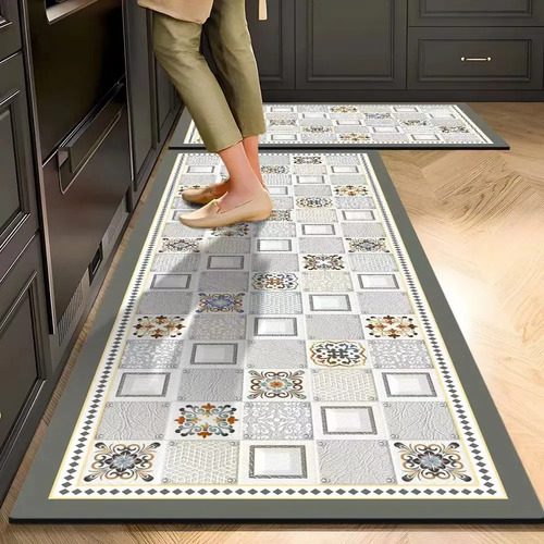 Set 2 Alfombras De Cocina Antideslizante - Córdova Green Verde Alfombra