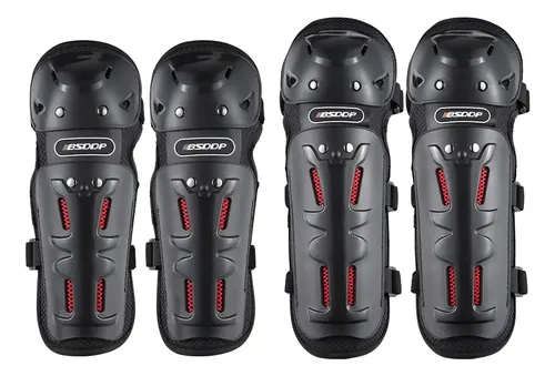 Protecciones Rodilleras Y Coderas Mottoracing Moto / Bici Negro 10