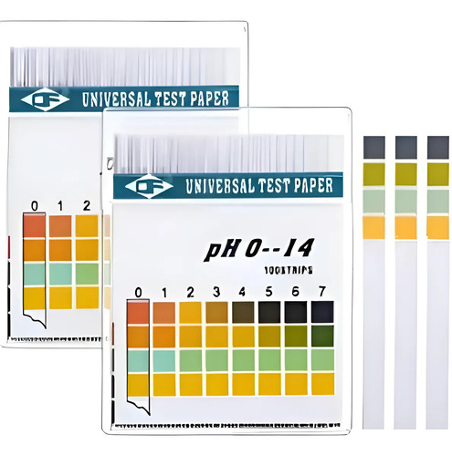 Papel Medicion Ph Profesional 100 Tiras 0-14 Calidad Stgo. Blanco 8