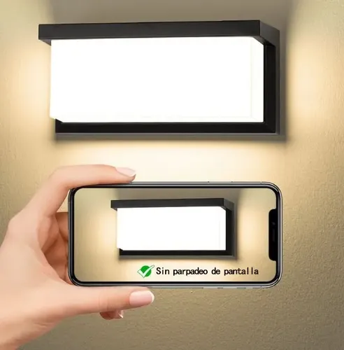 Lámpara Led Moderna Impermeable Ip65 De 24w Para Exterior Negro 3