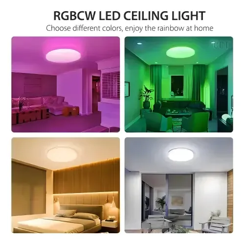 Lámpara De Techo Inteligente Wifi Ultra Delgadorgb Panel Led Rgb 3