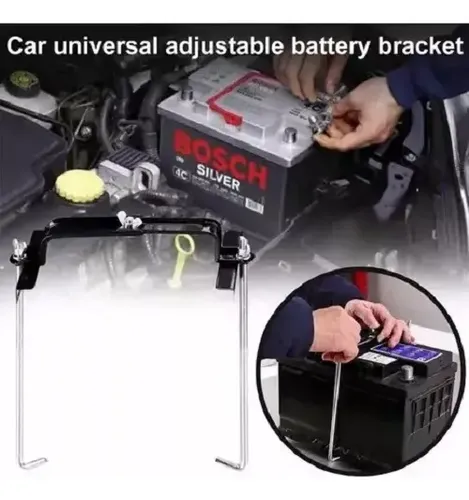 Soporte Fijador Batería Ajustable Auto Seguro Estabilizador 14
