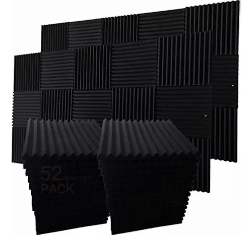 12x Espuma Acústica Aislante Alta Calidad 30x30x2,5cm Color Negro