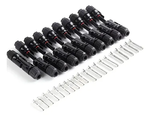 Conector Mc4 Macho Hembra Negro Hota Pack 10 Pares 1000v 30a Ip67 5